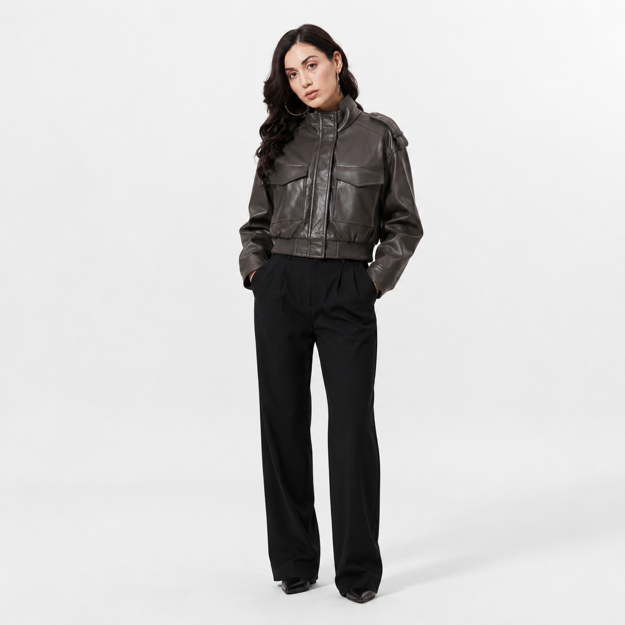 Chaqueta de Cuero Vintage Brianna