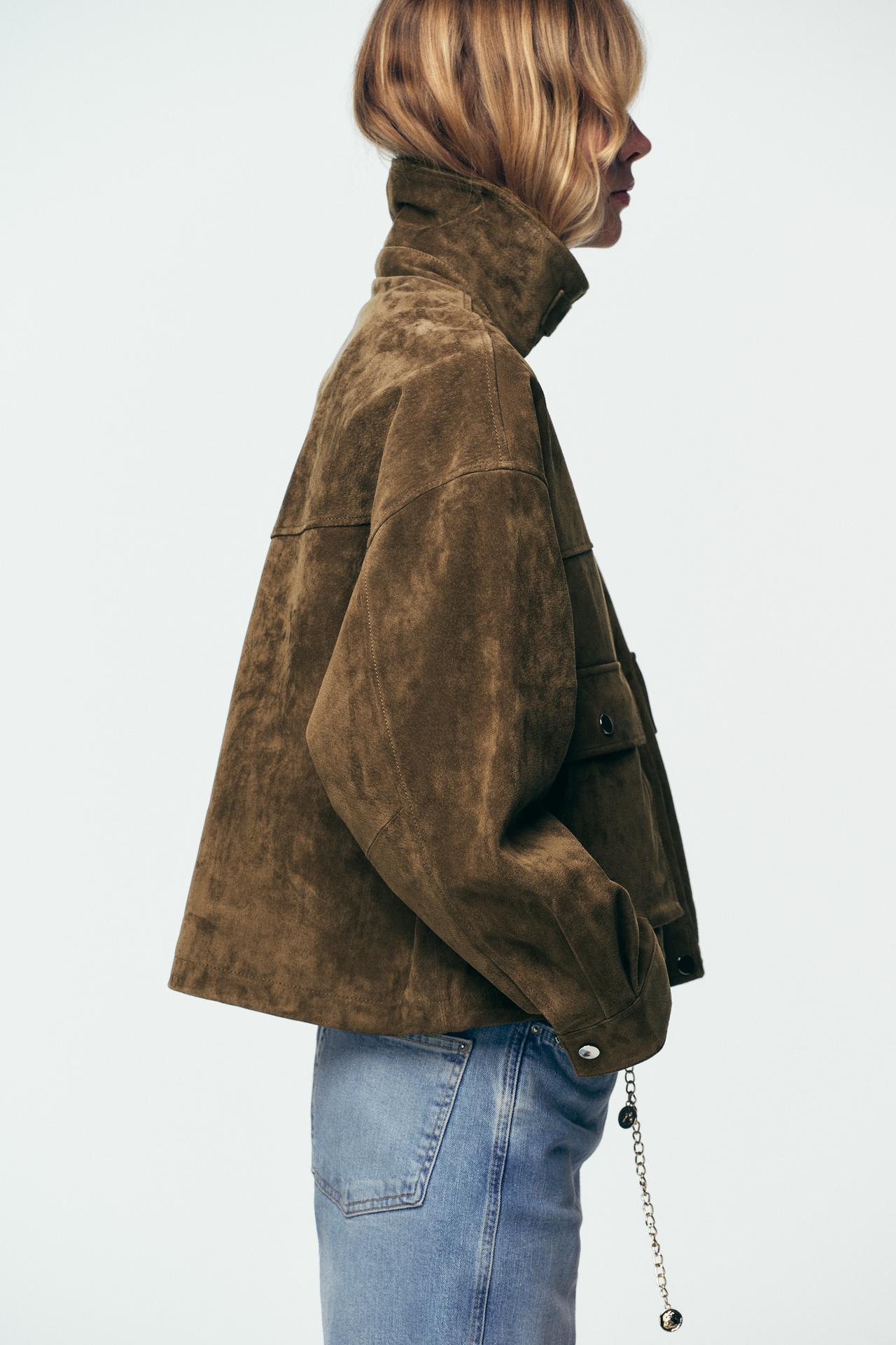 Chaqueta bomber de cuero Nora