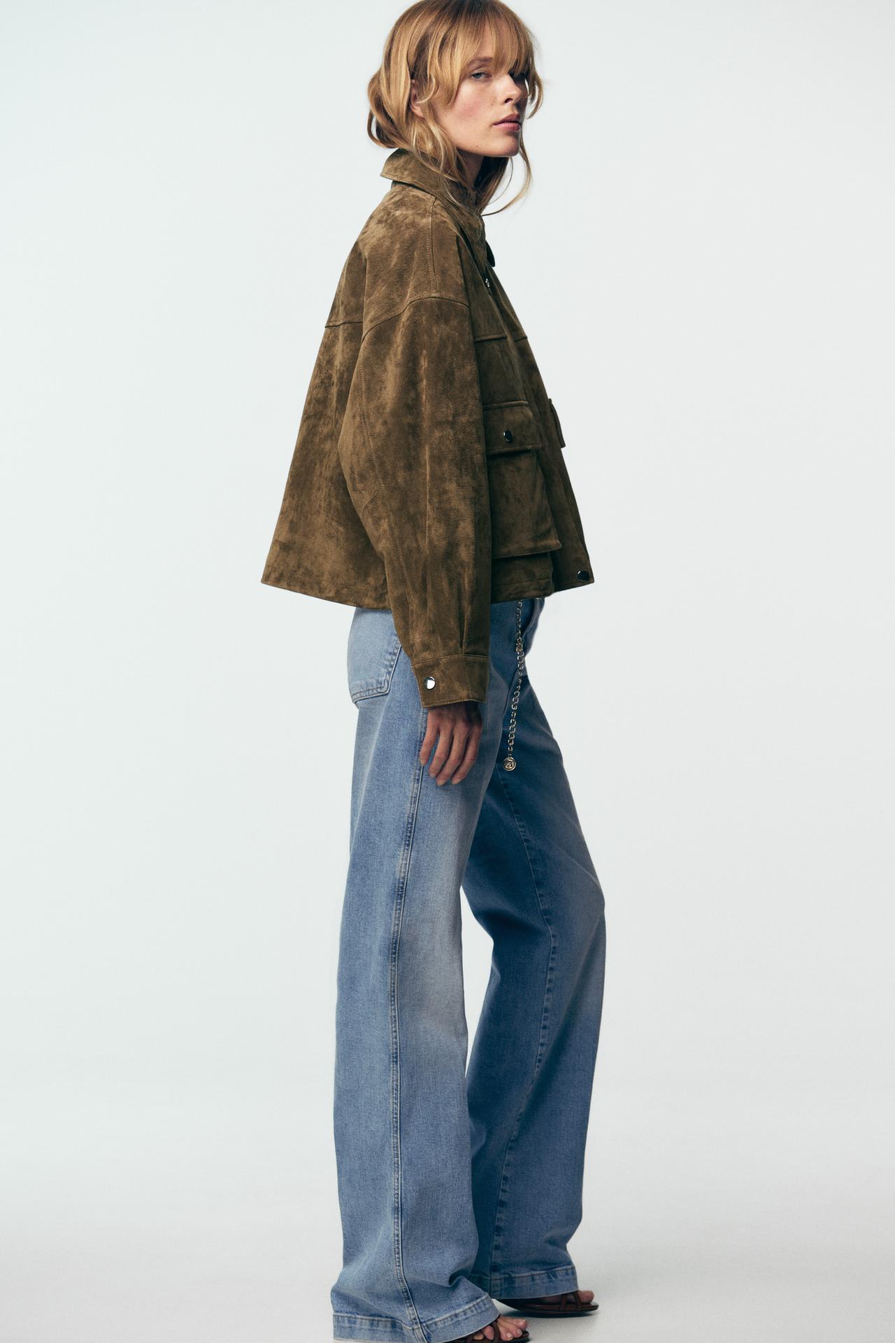 Chaqueta bomber de cuero Nora