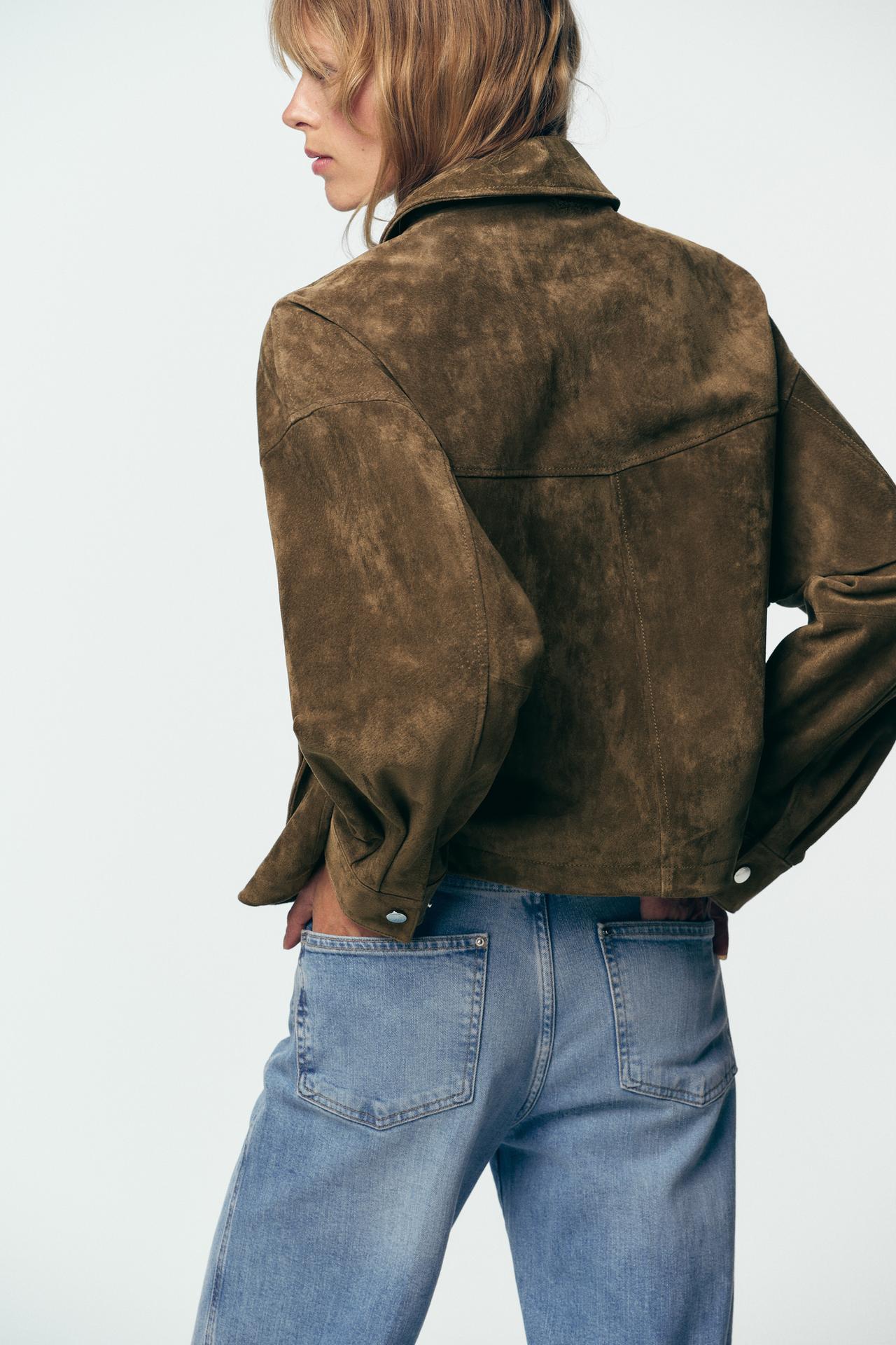 Chaqueta bomber de cuero Nora