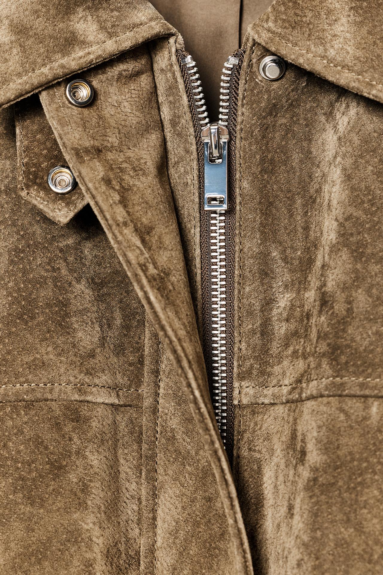 Chaqueta bomber de cuero Nora