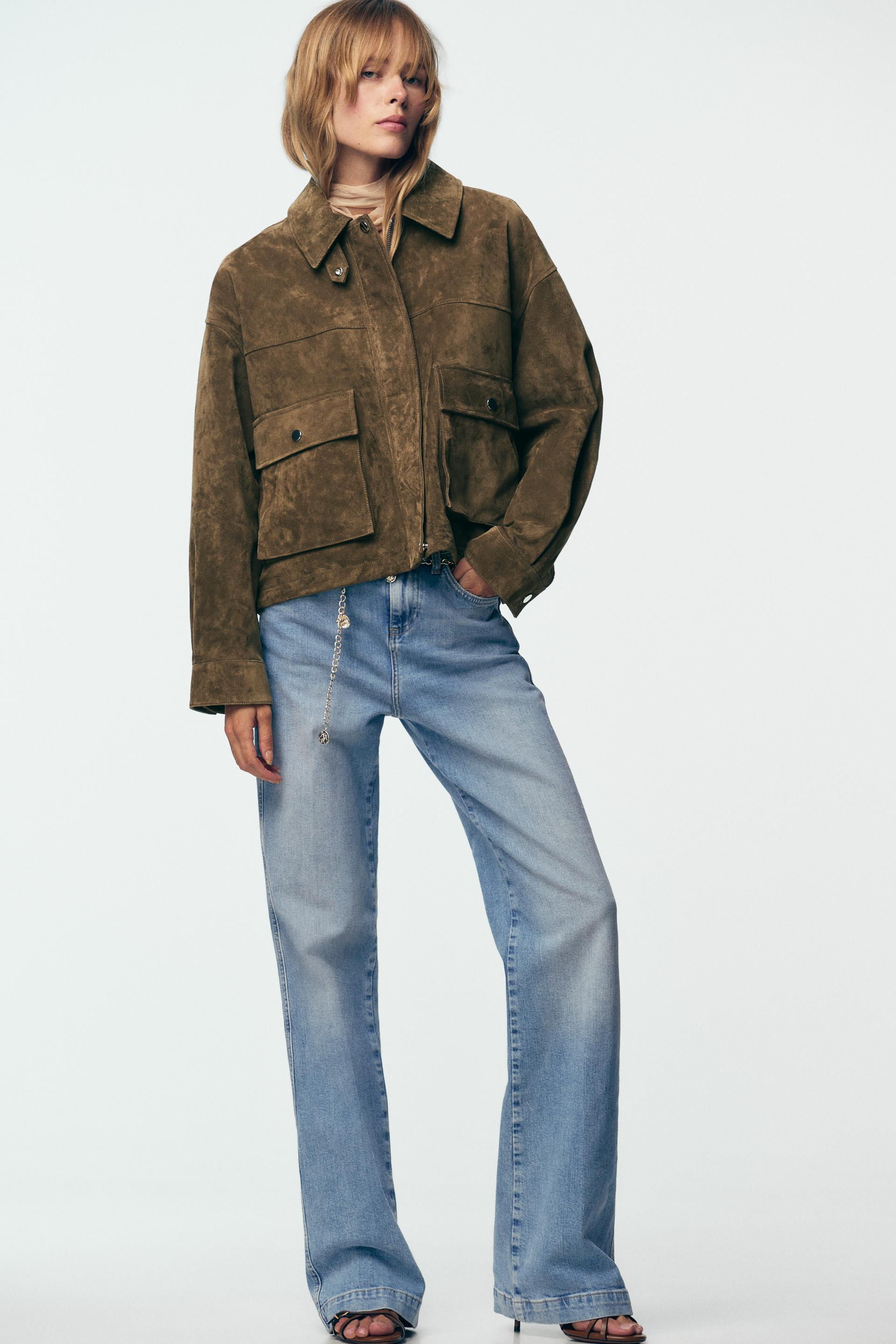 Chaqueta bomber de cuero Nora