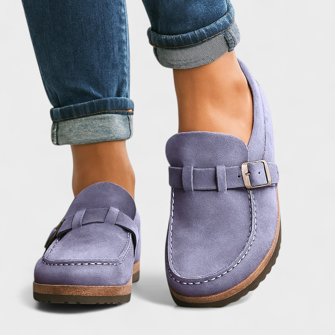 MOCASINES INÉS DE ANTE CON HEBILLA