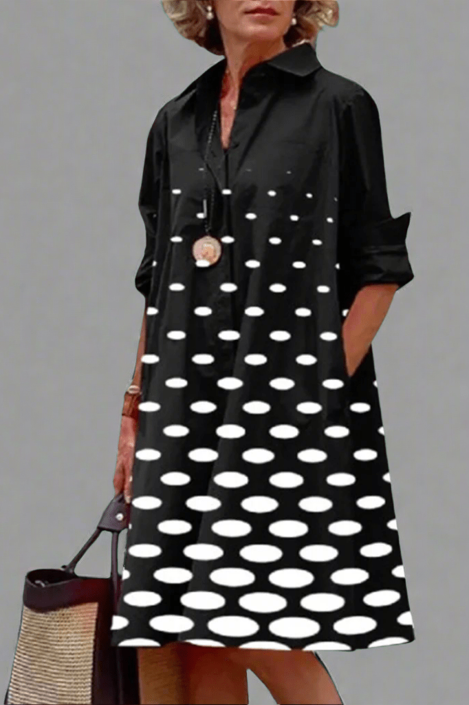 VESTIDO CAMISERO NOIR DOTS