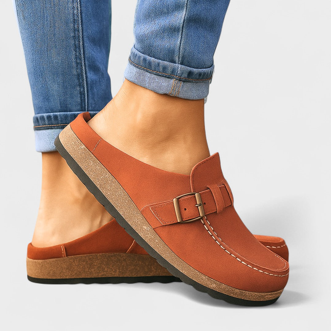 MOCASINES INÉS DE ANTE CON HEBILLA