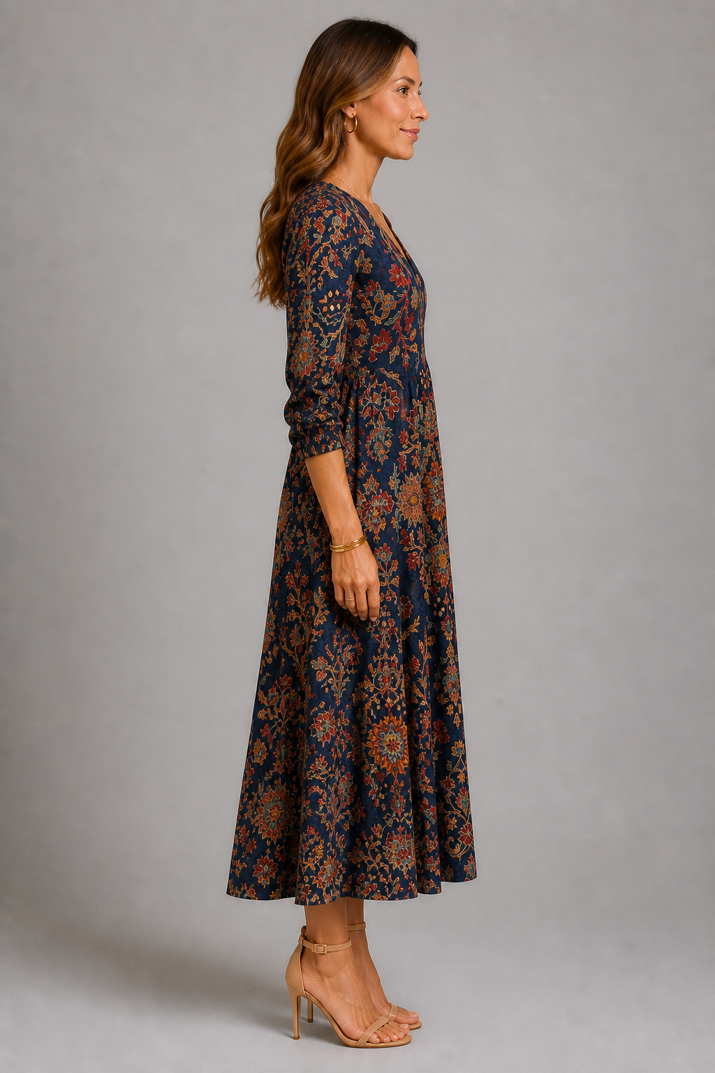 AUTUMN ROSE | VESTIDO LARGO FLORAL
