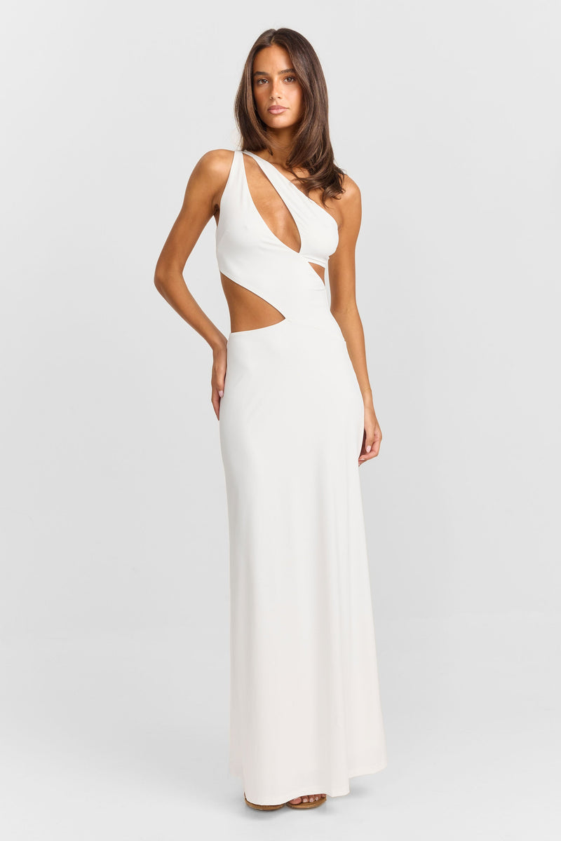 SELENE | VESTIDO MAXI BLANCO