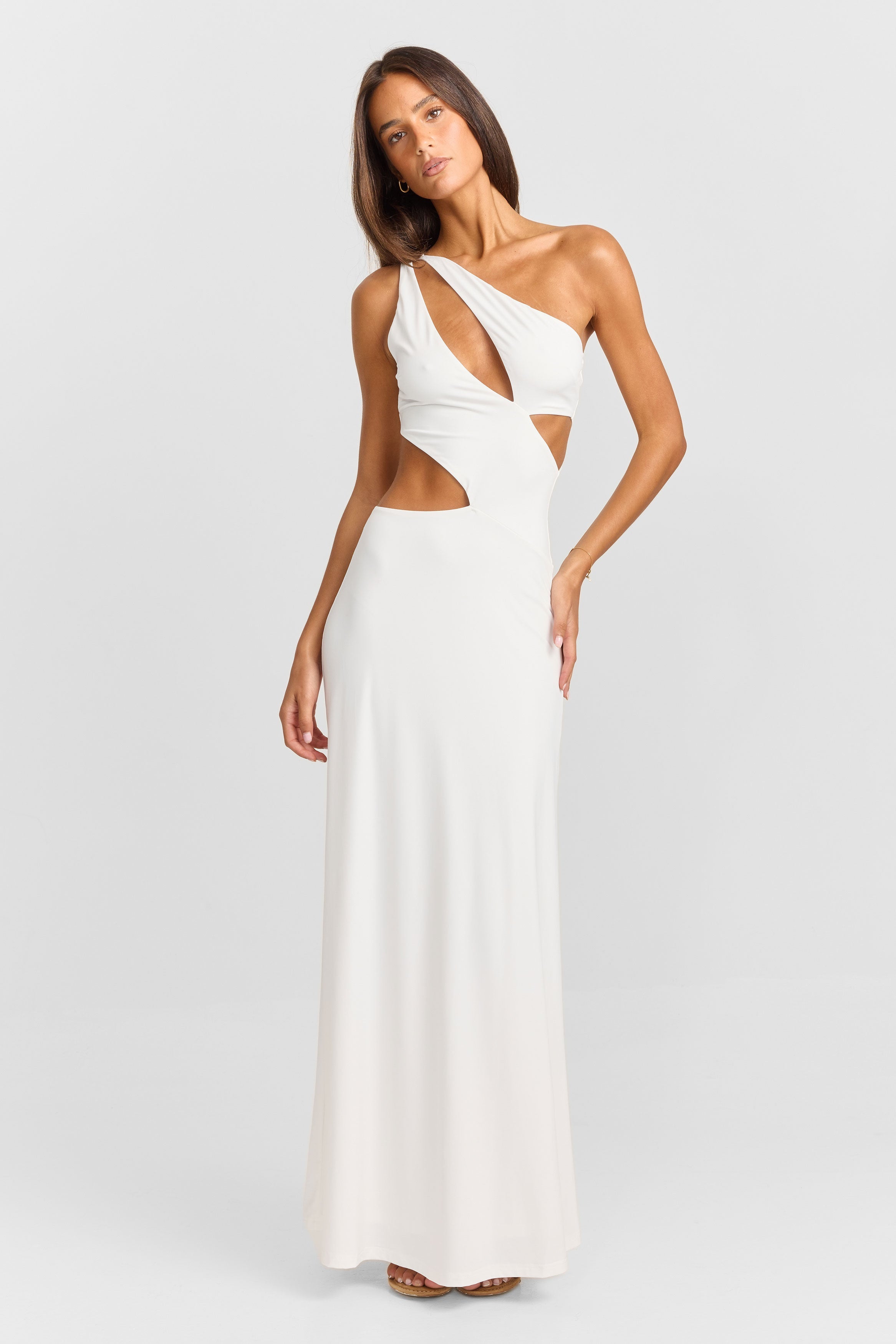 SELENE | VESTIDO MAXI BLANCO