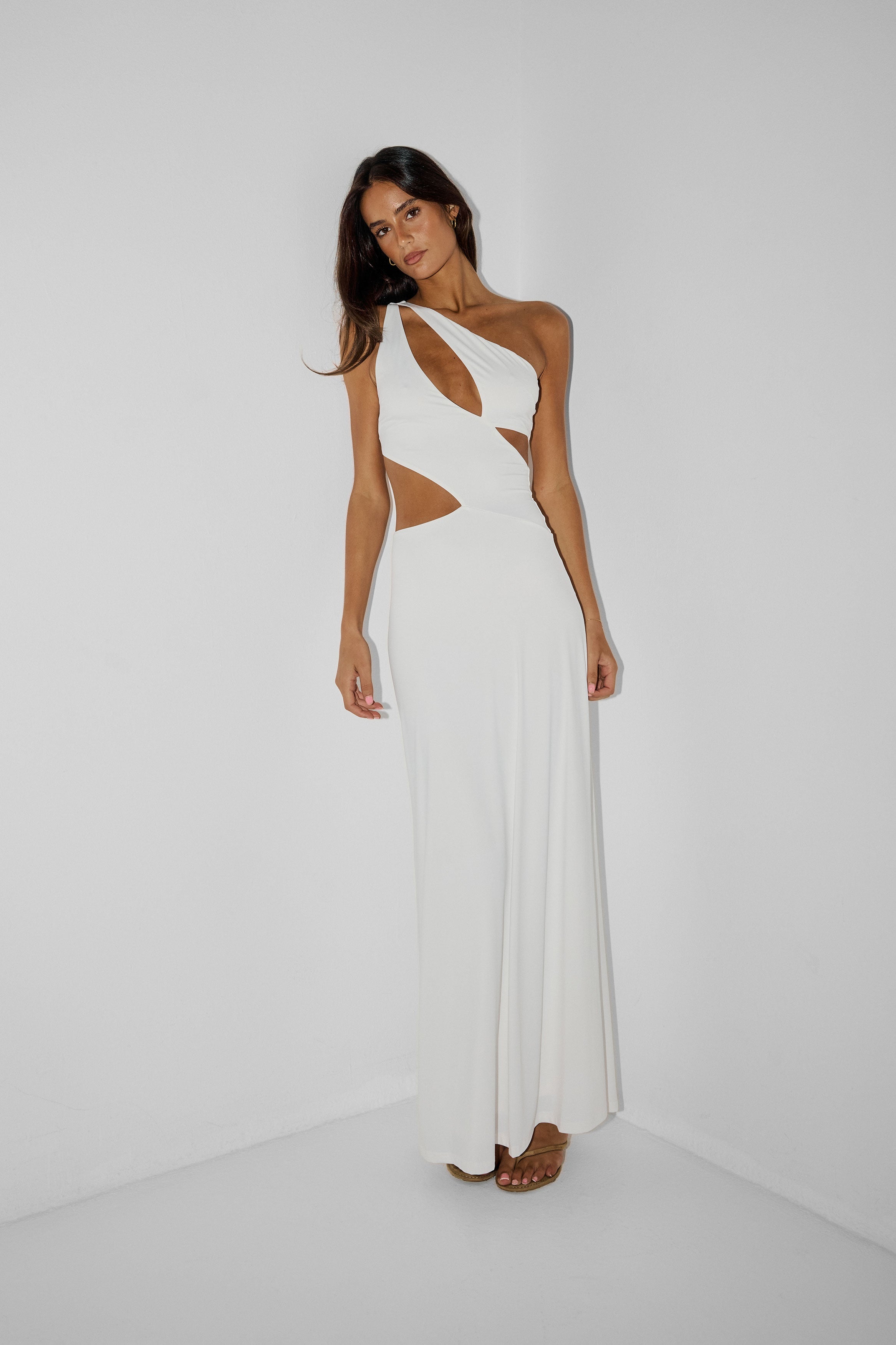 SELENE | VESTIDO MAXI BLANCO