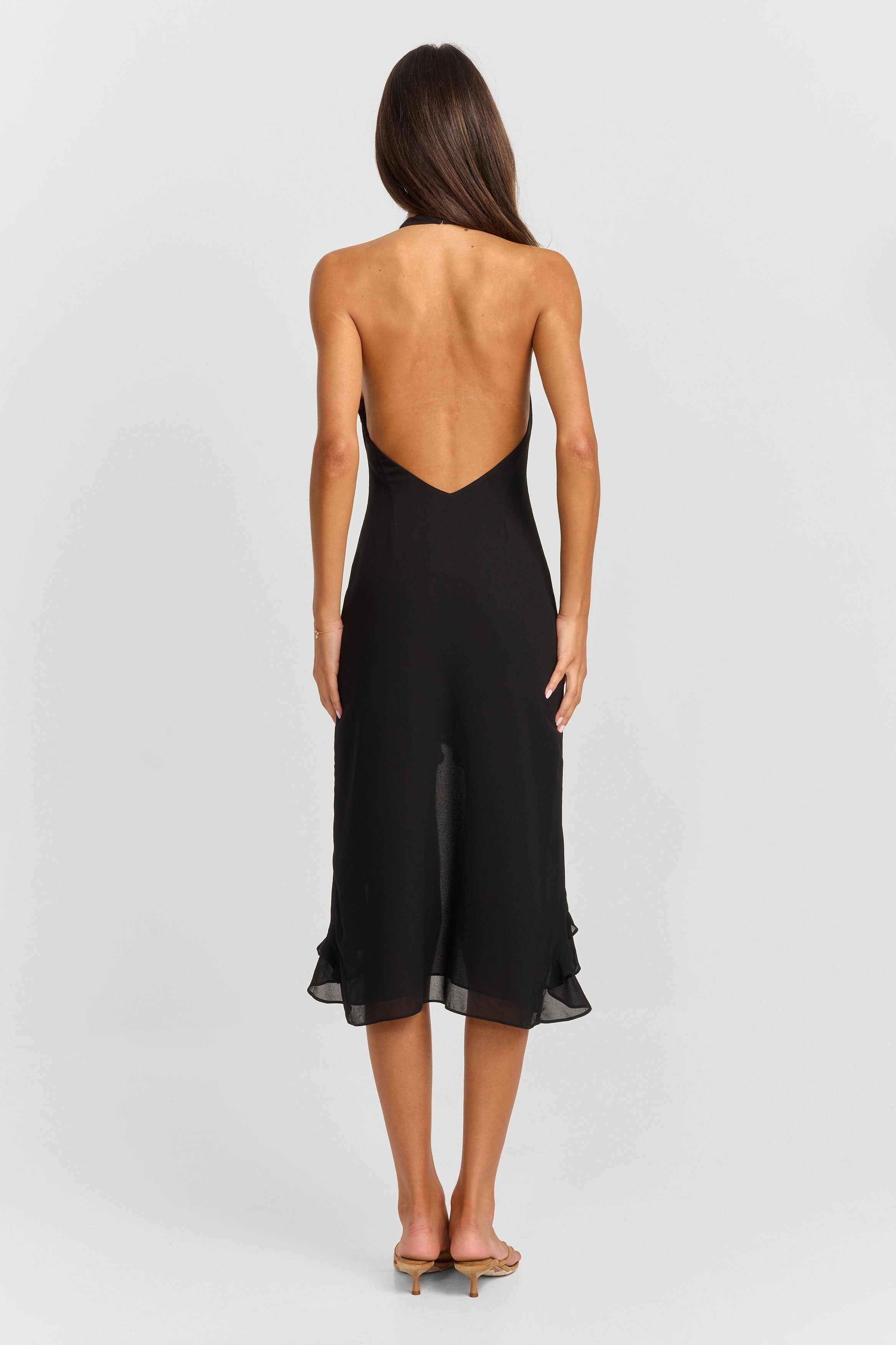 CORA | VESTIDO MIDI NEGRO