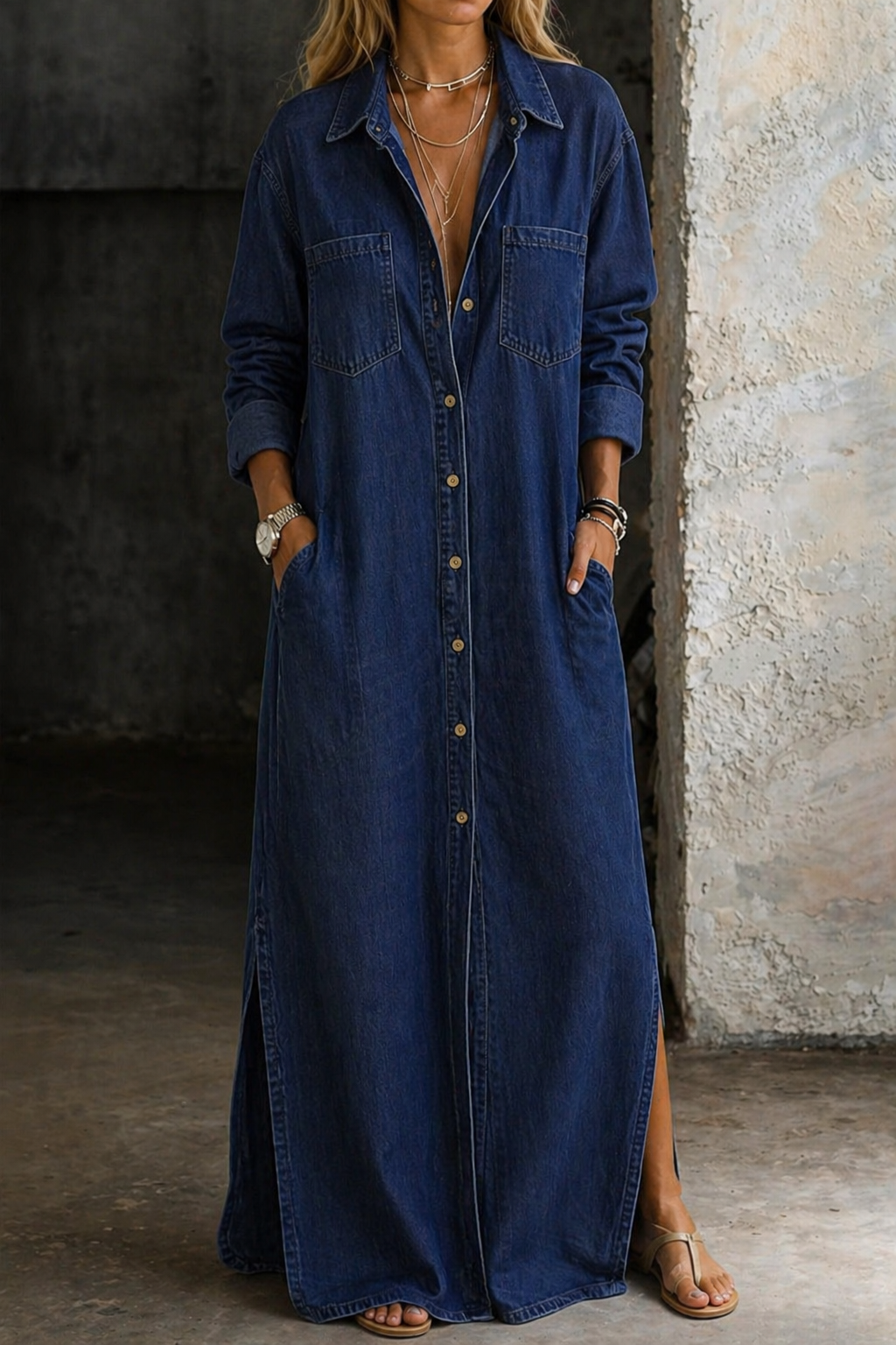 DELANA | VESTIDO CASUAL CON BOTONES