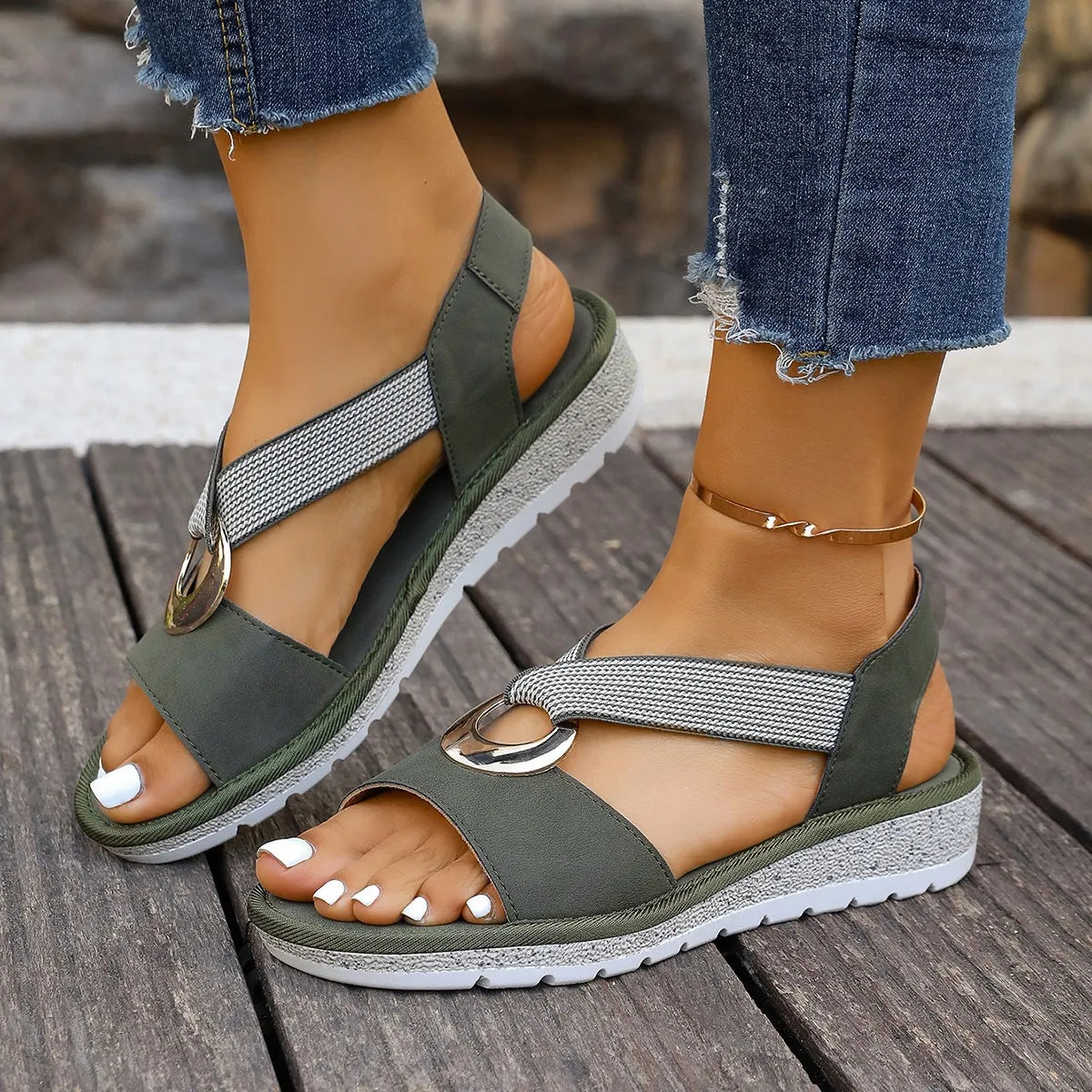 Sandalias Natural Wedge