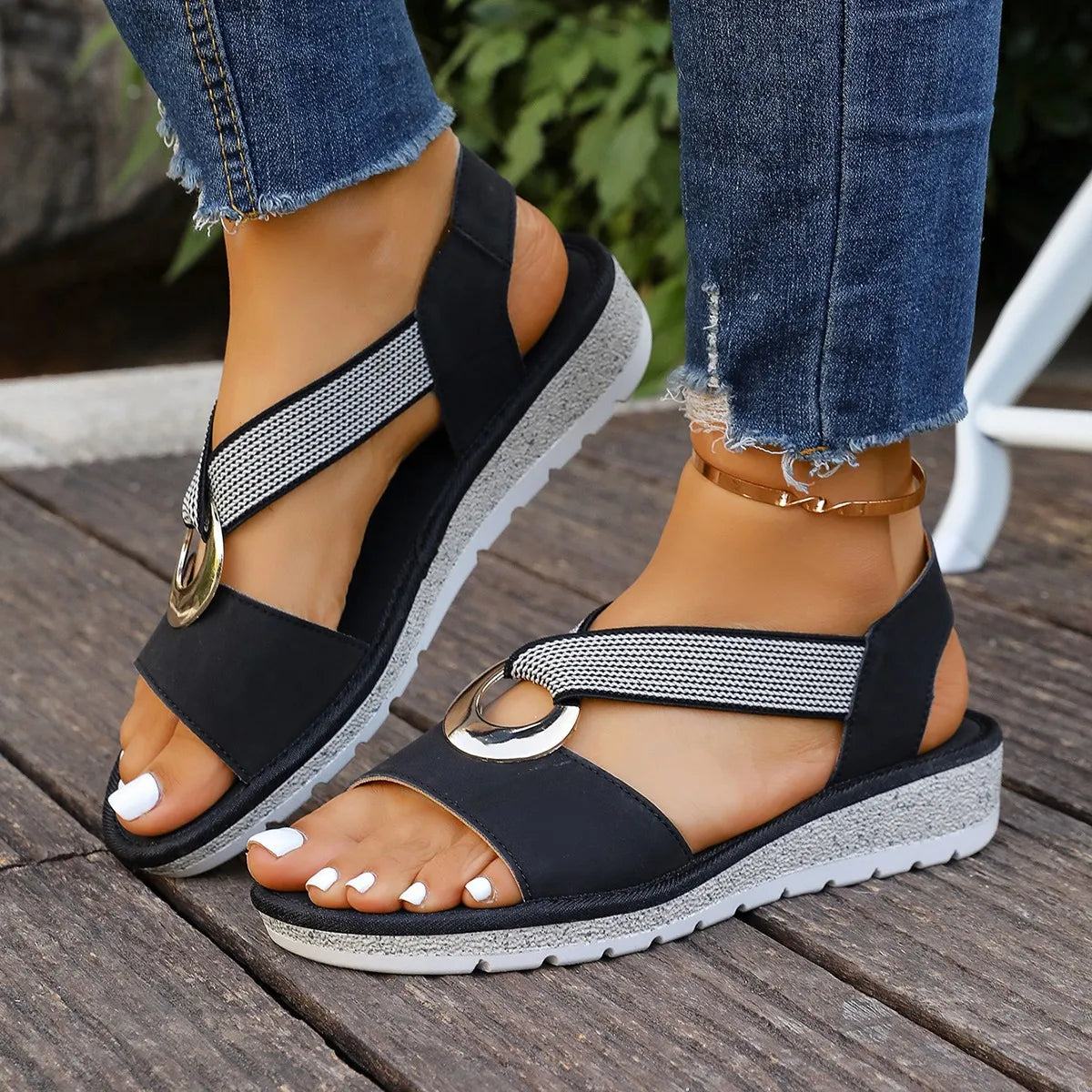 Sandalias Natural Wedge
