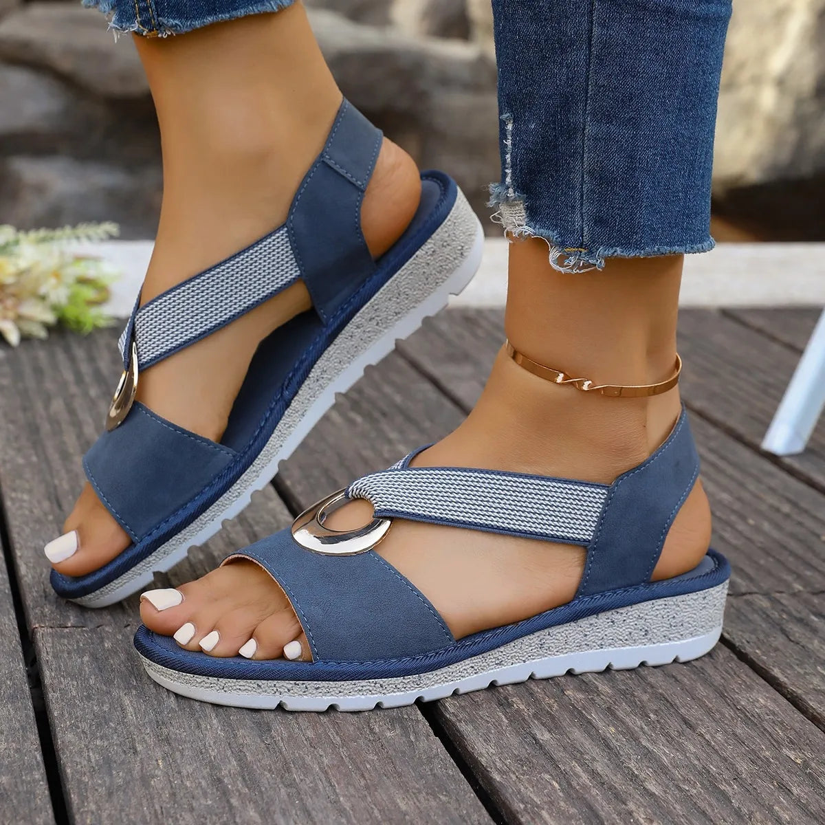 Sandalias Natural Wedge