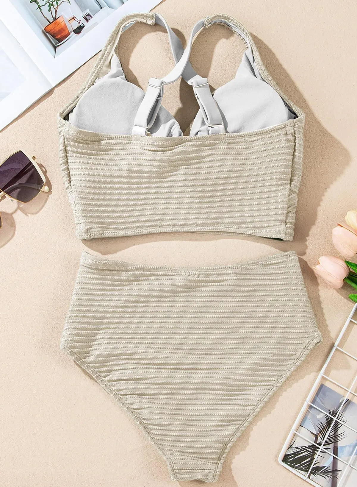 Bikini Textured High-Waist