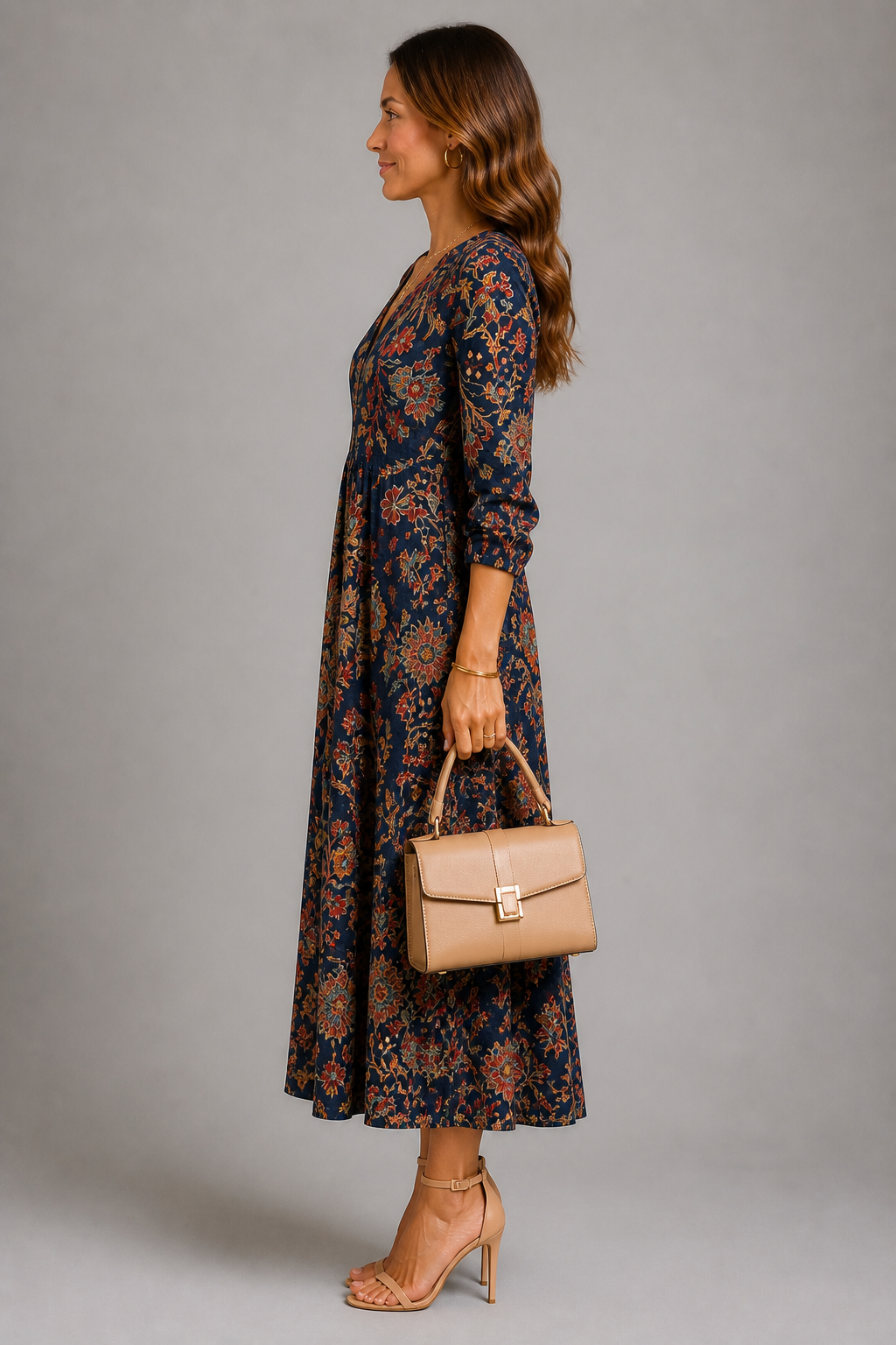 AUTUMN ROSE | VESTIDO LARGO FLORAL