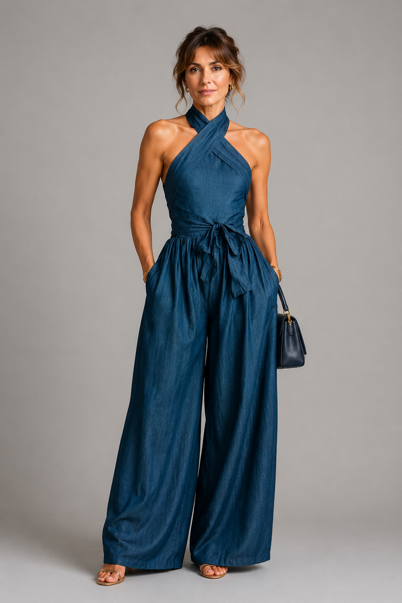 NAVY BREEZE | MONO HALTER AZUL MARINO
