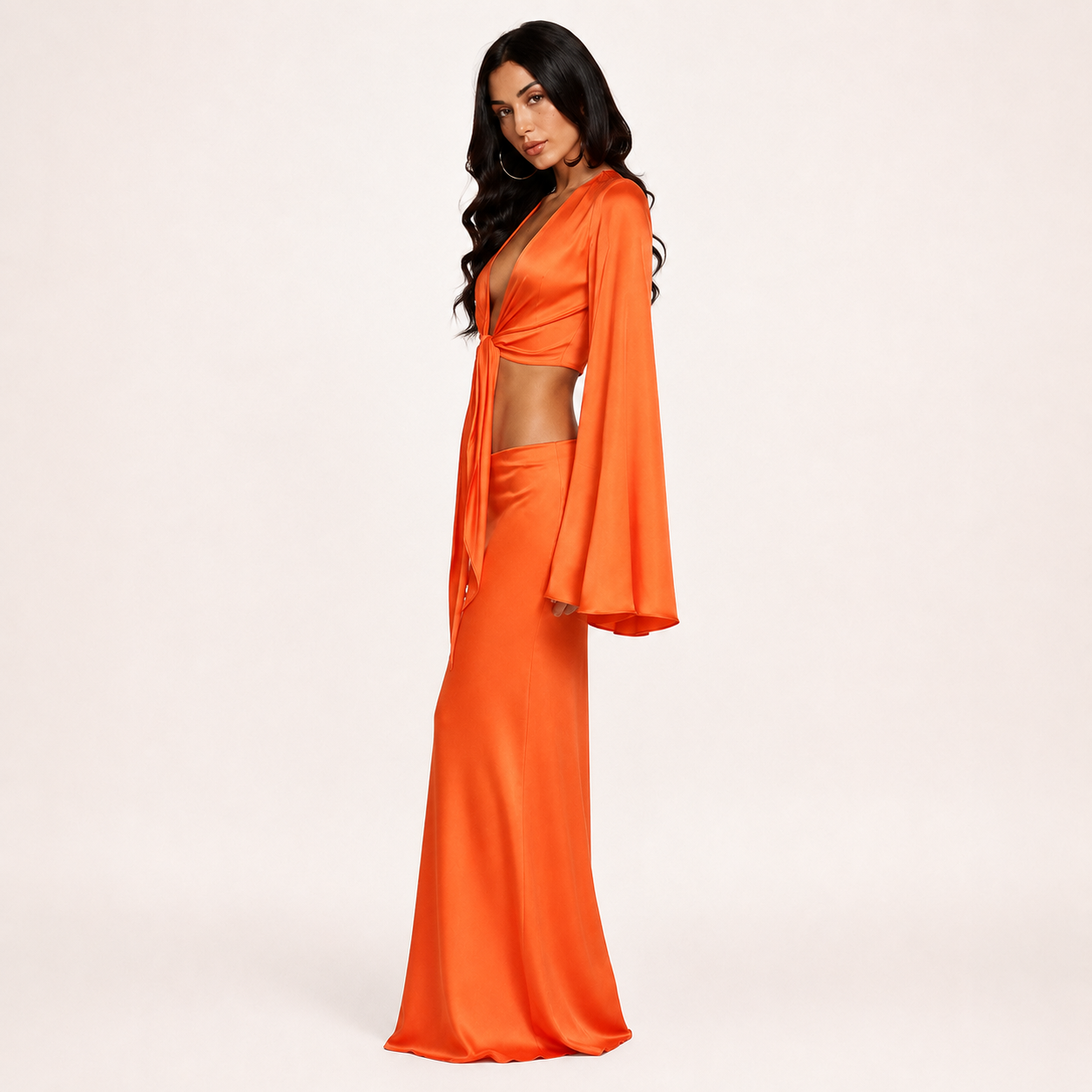 Conjunto Seda Naranja