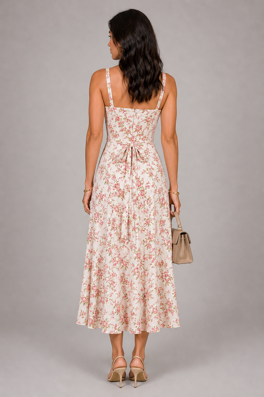 ROSÉ MEADOW | VESTIDO MIDI FLORAL
