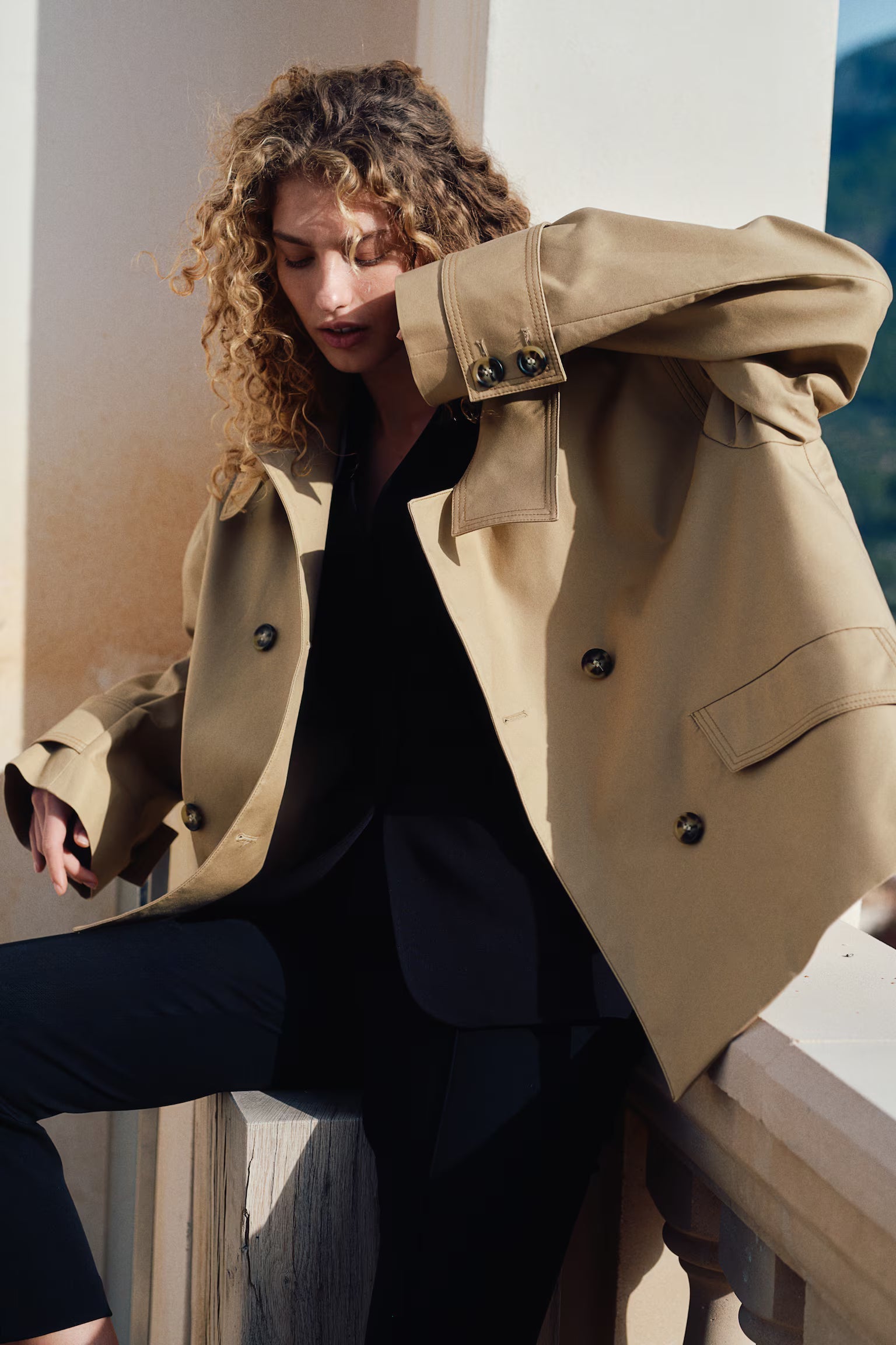 Chaqueta ligera de tonos iris cortas