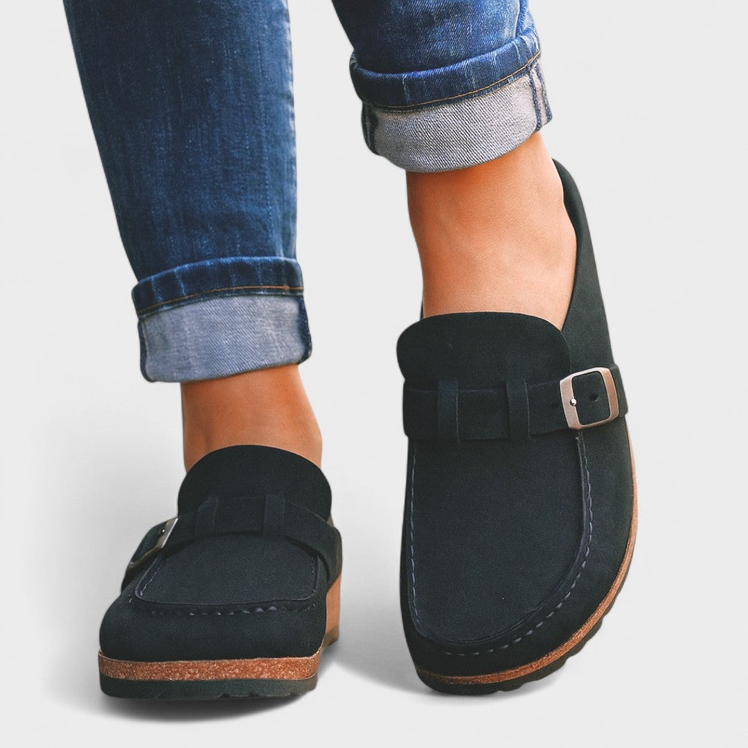 MOCASINES INÉS DE ANTE CON HEBILLA
