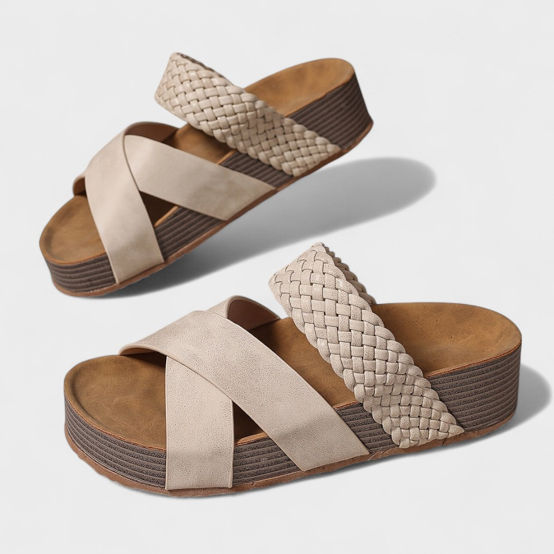 SANDALIAS BIANCA DE CUÑA VINTAGE