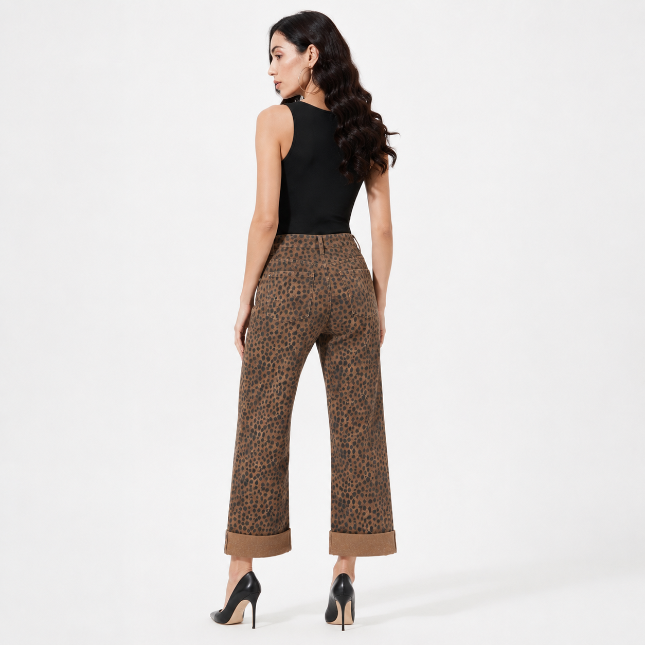 Pantalón Vaquero Baggy Leopardo