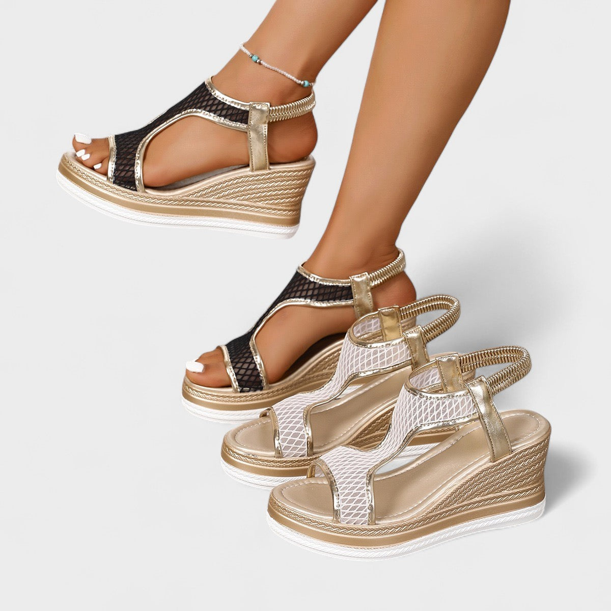 SANDALIAS PAULA DE CONFORT CON CUÑA
