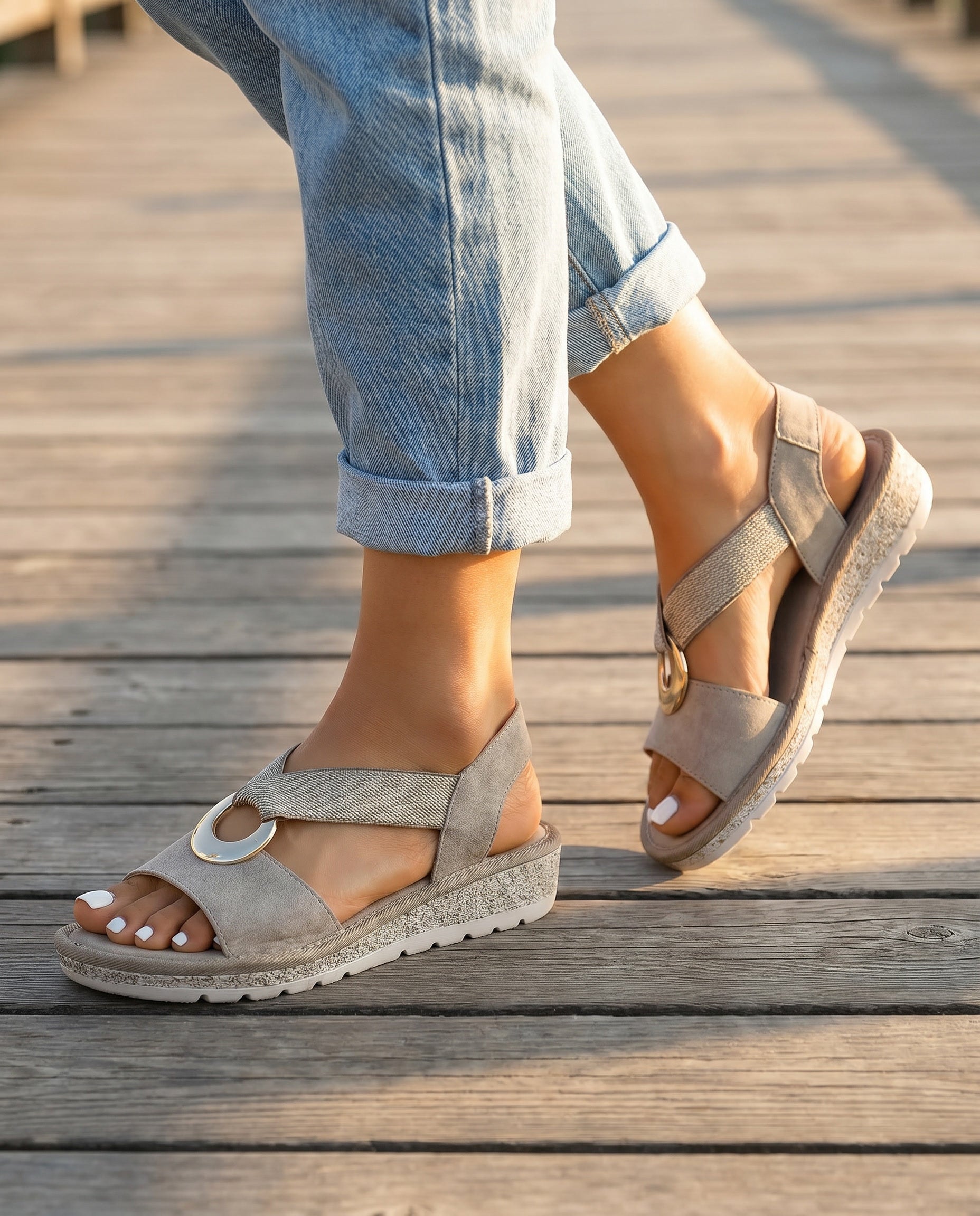 Sandalias Natural Wedge