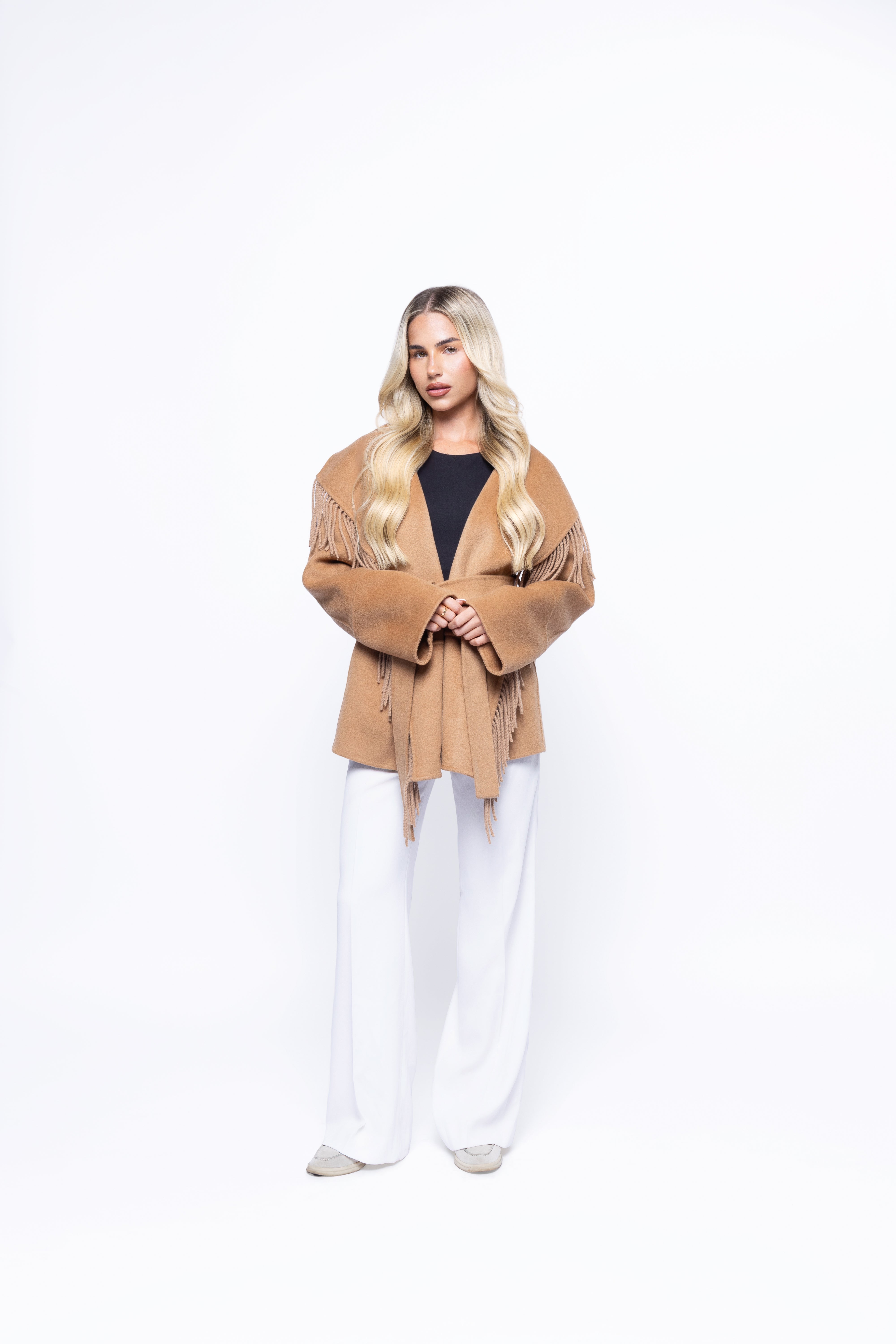 Chaqueta Camel con Flecos