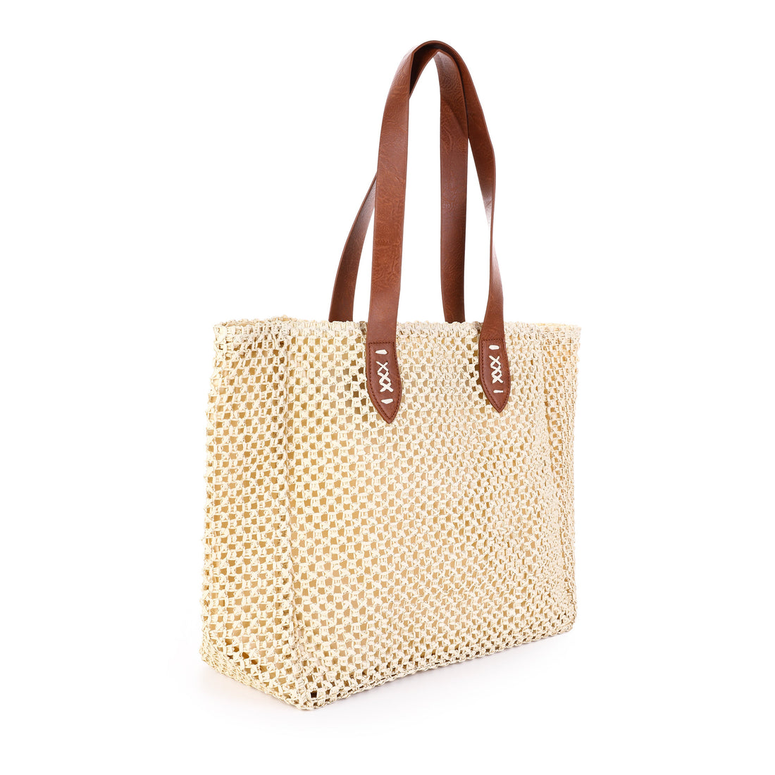 ELLA | BOLSO SHOPPER DE RAFIA BEIGE