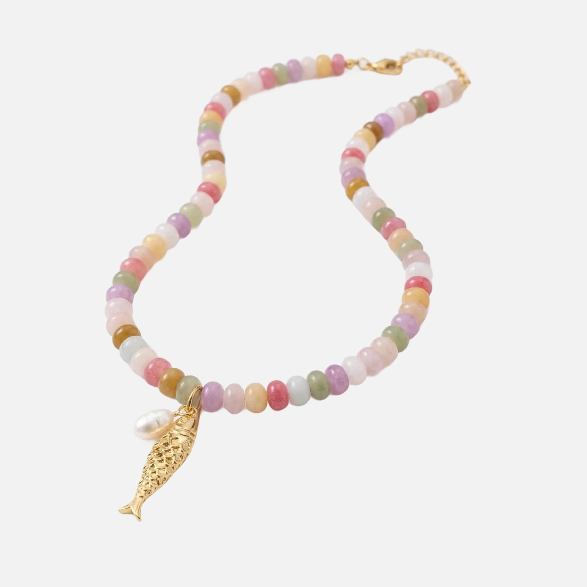 Candy™ | Collier Poisson en Perles Plaqué Or