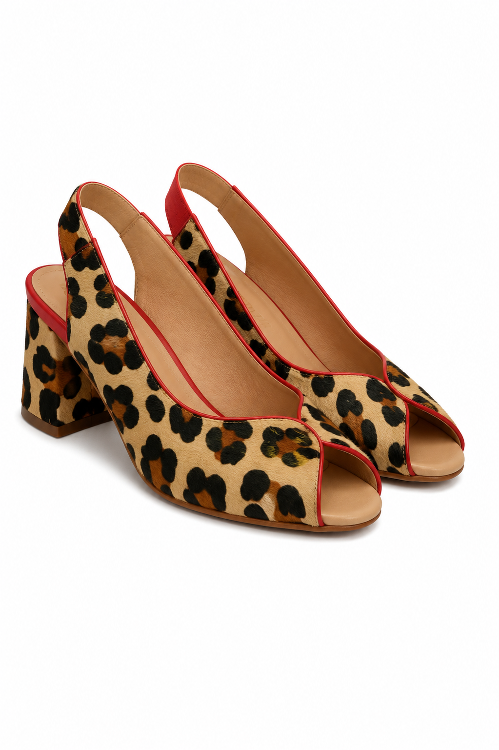 Chloe | Sandales à Talon Ouvert à Imprimé Leopard