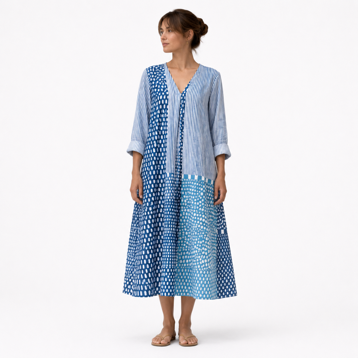 VESTIDO LUNA MIDI FLUIDO