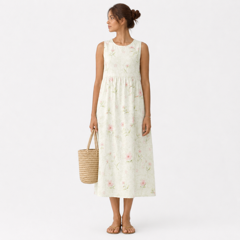 VESTIDO ELLIE MIDI FLUIDO