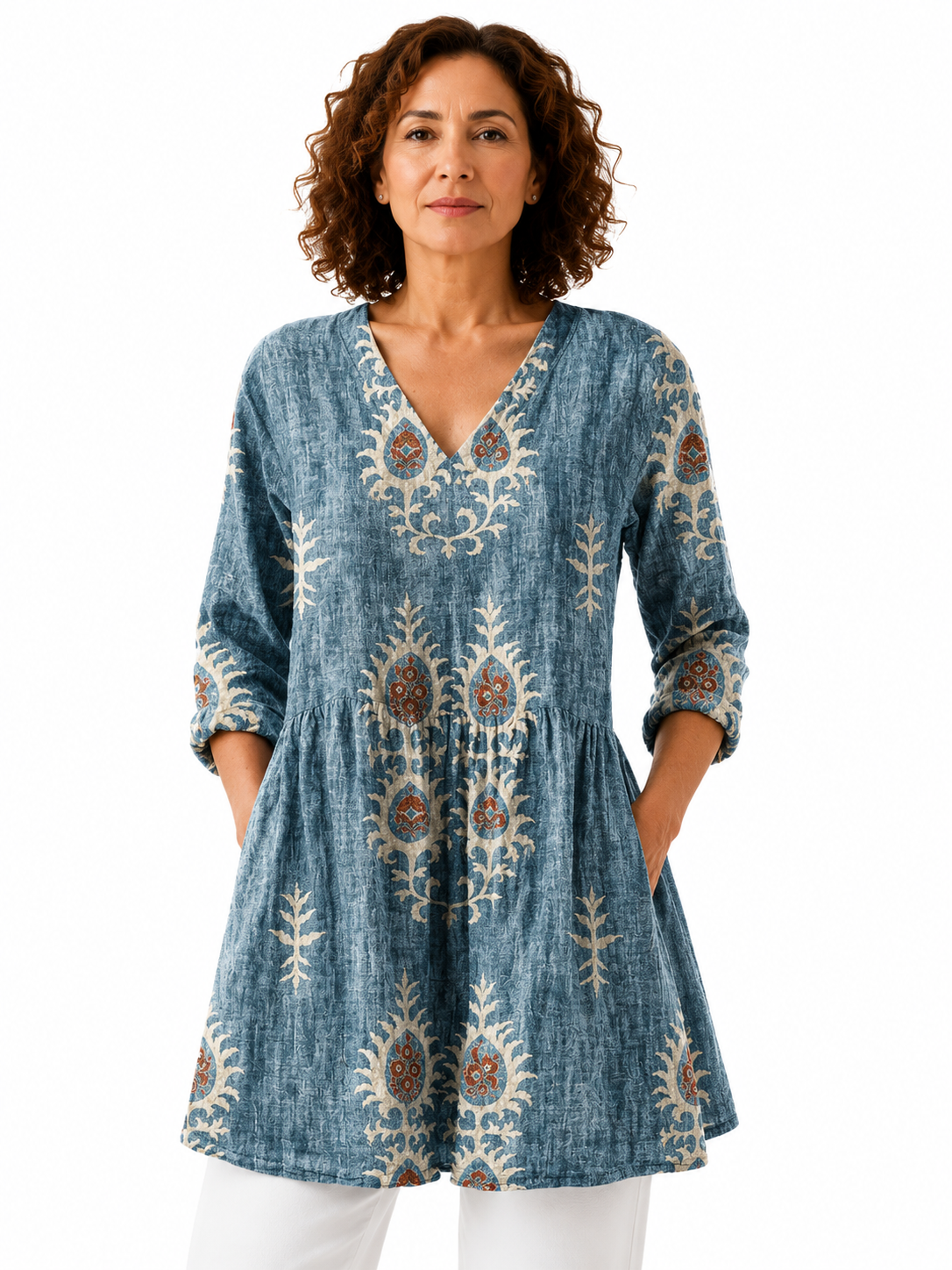 ELISE | BLUSA LARGA CON ESCOTE EN V