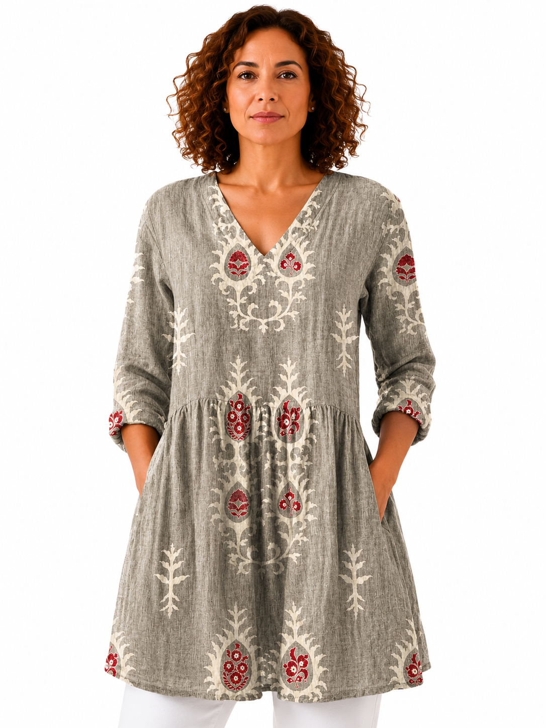 ELISE | BLUSA LARGA CON ESCOTE EN V