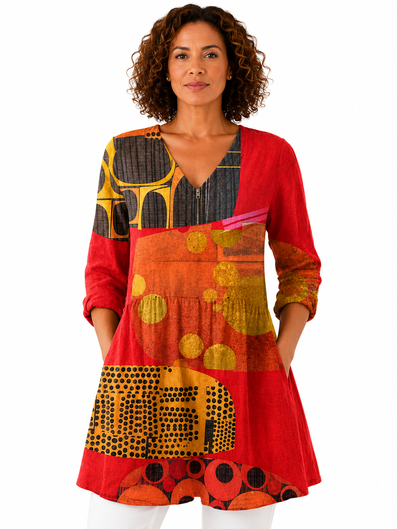 LUCIE | BLUSA LARGA CON ESCOTE EN V
