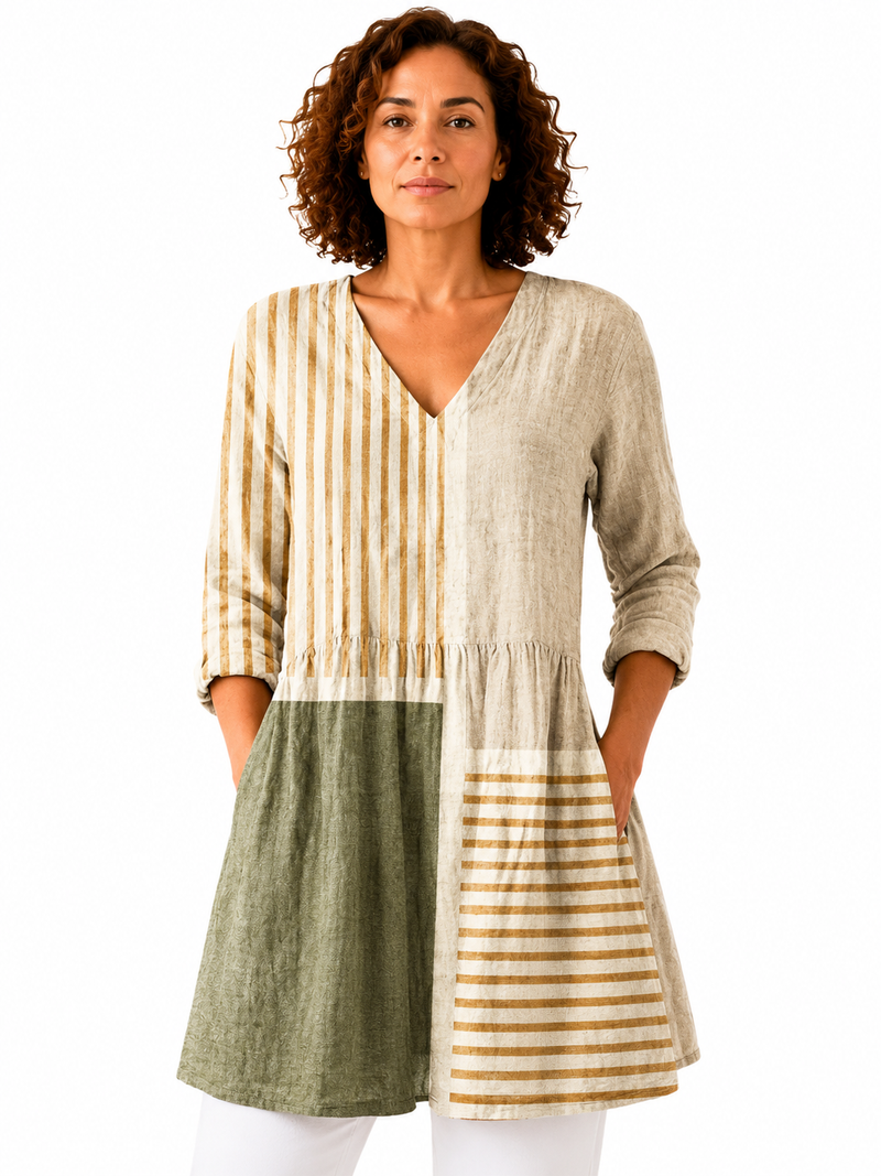 CAMILLE | BLUSA LARGA CON ESCOTE EN V