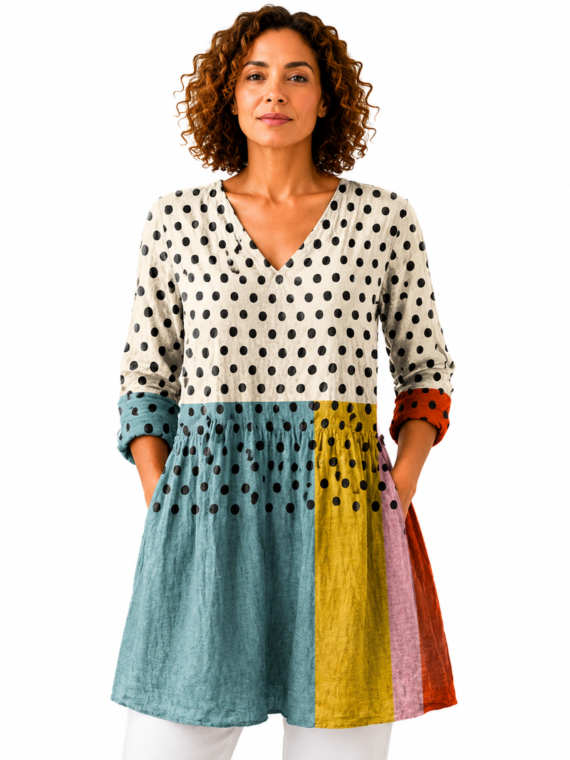 VALERIE | BLUSA LARGA CON ESCOTE EN V