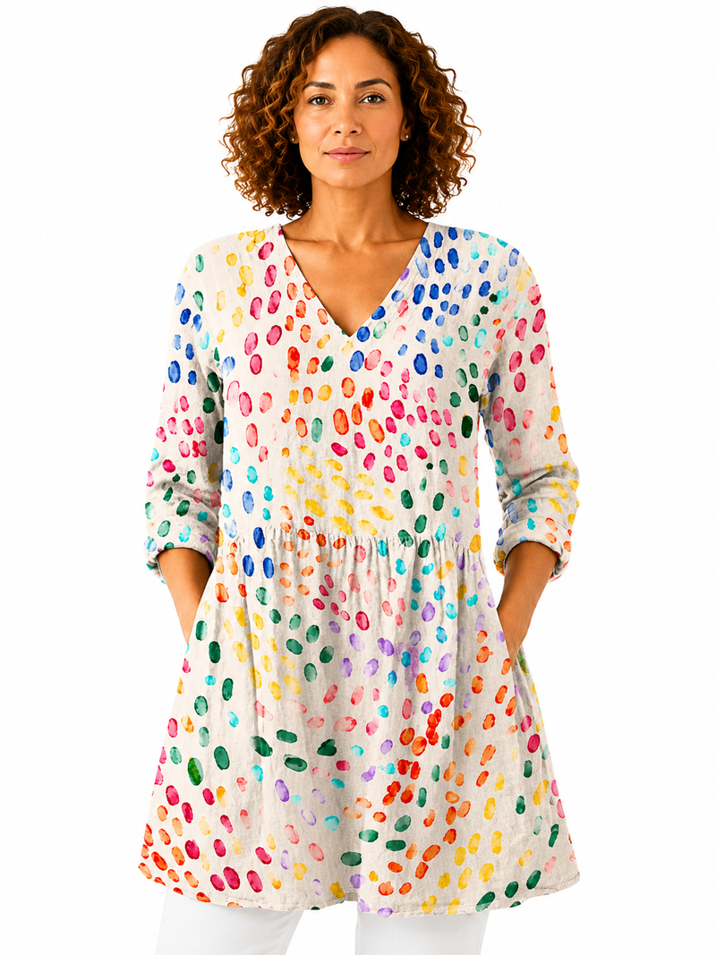 PAULINE | BLUSA LARGA CON ESCOTE EN V