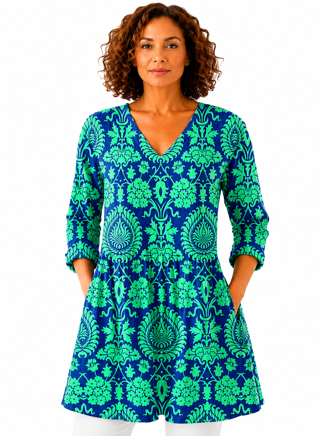 INÉS | BLUSA LARGA CON ESCOTE EN V