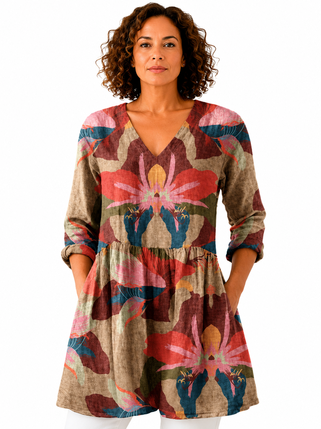 SARAH | BLUSA LARGA CON ESCOTE EN V