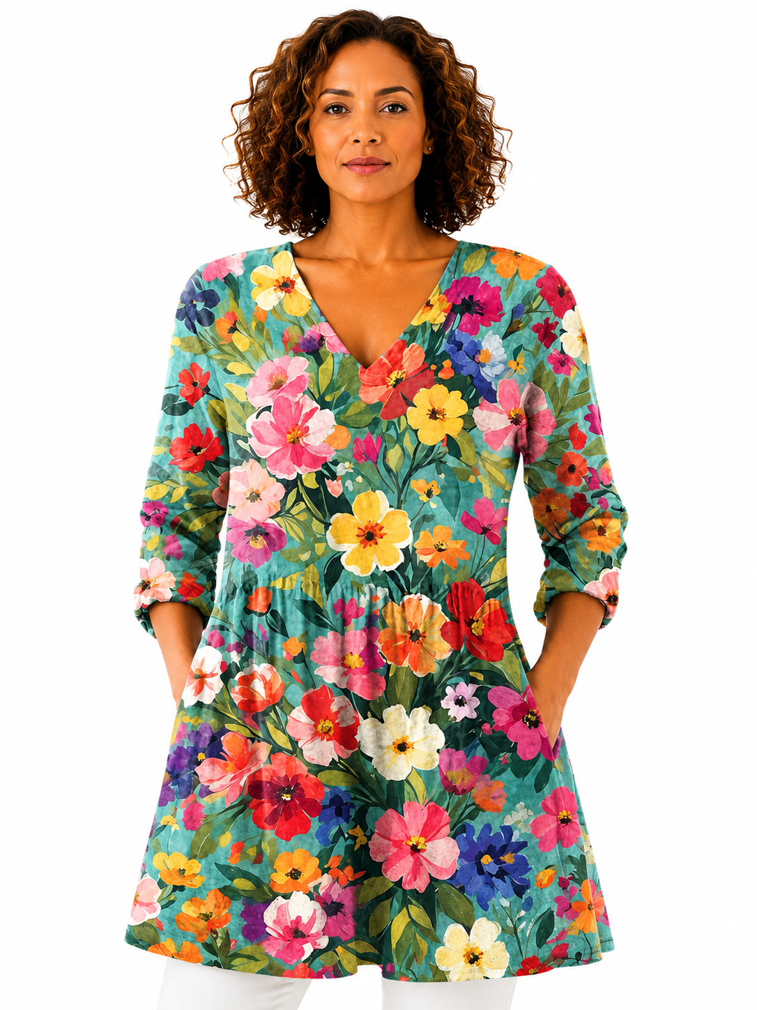 NORA | BLUSA LARGA CON ESCOTE EN V