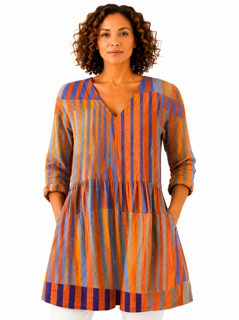 NADIA | BLUSA LARGA CON ESCOTE EN V