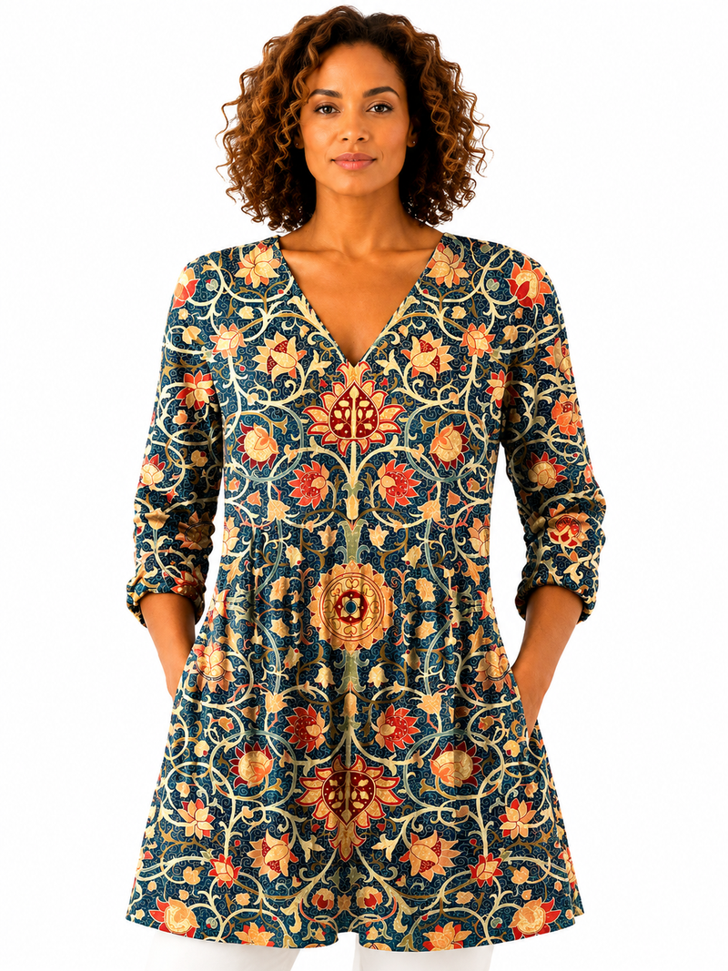 CÉLINE | BLUSA LARGA CON ESCOTE EN V