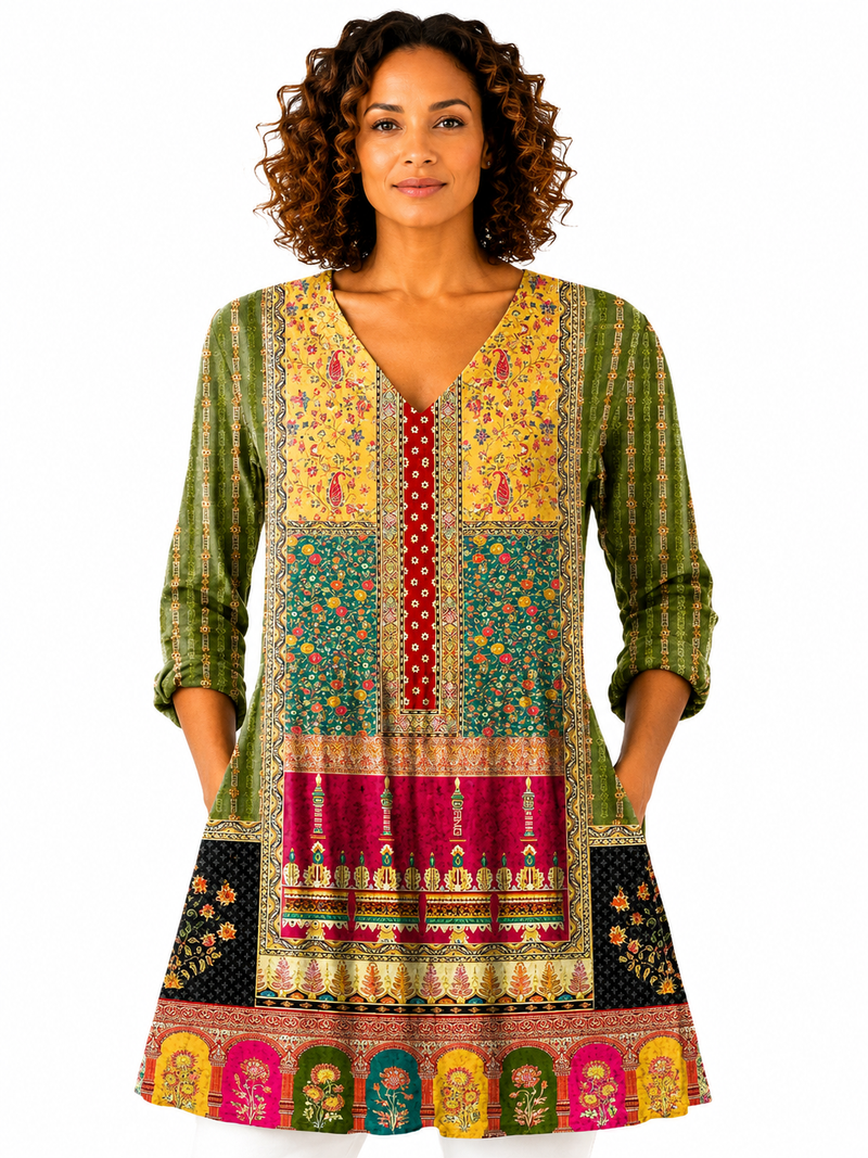 ÉMILIE | BLUSA LARGA CON ESCOTE EN V
