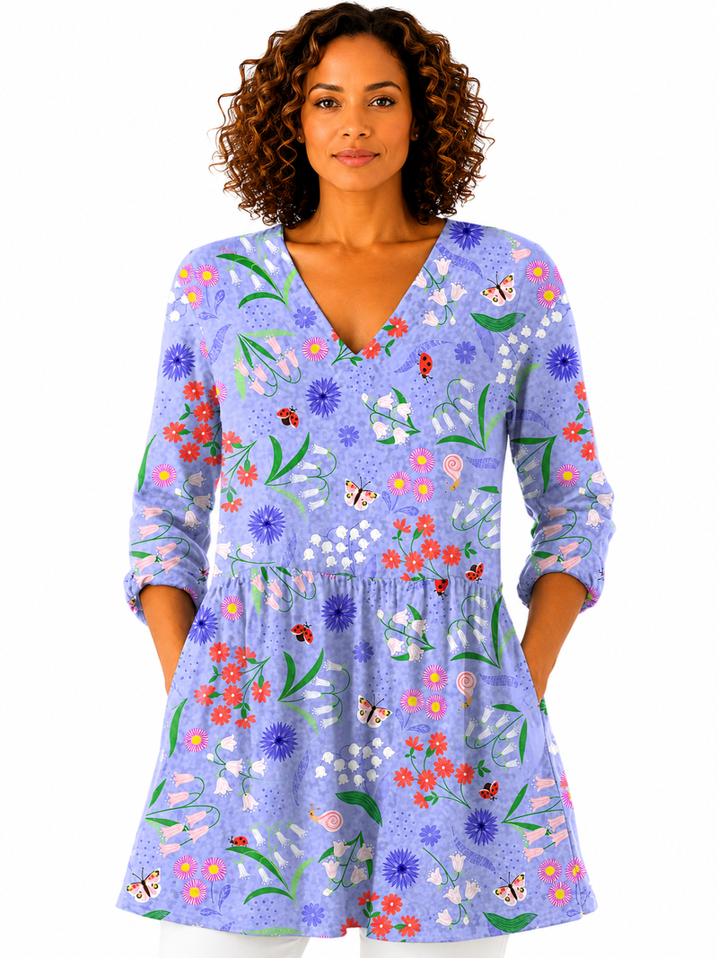 ALINE | BLUSA LARGA CON ESCOTE EN V