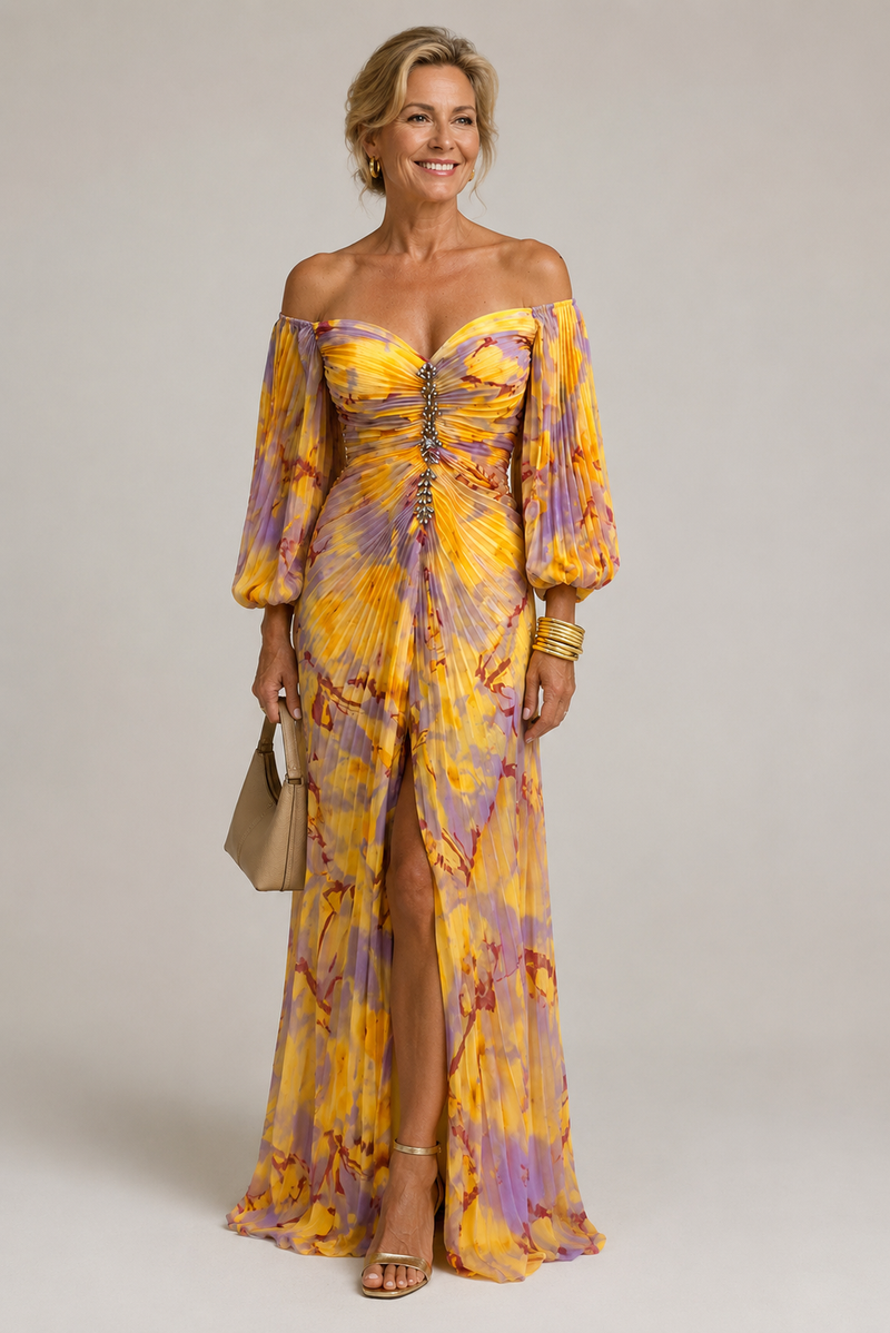 MARIEL | VESTIDO LARGO FLORAL