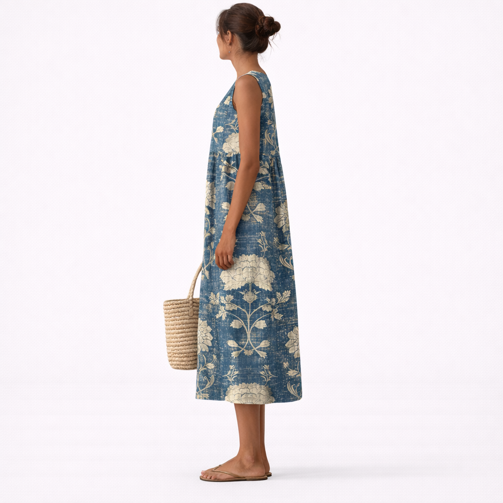 VESTIDO ALBERTE MIDI FLORAL